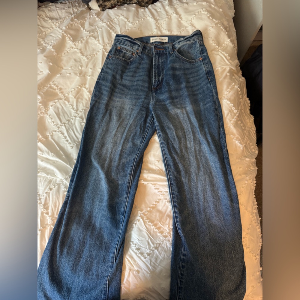 Aritzia Denim Forum Wide leg Blue Denim Jeans